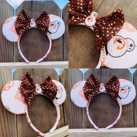 mayrafabuleux Accessories - Star Wars BB-8 Minnie Ears,Mouse Ears, Bb8 mayrafabuleux Accessories - Star Wars BB-8 Minnie Ears,Mouse Ears, Bb8